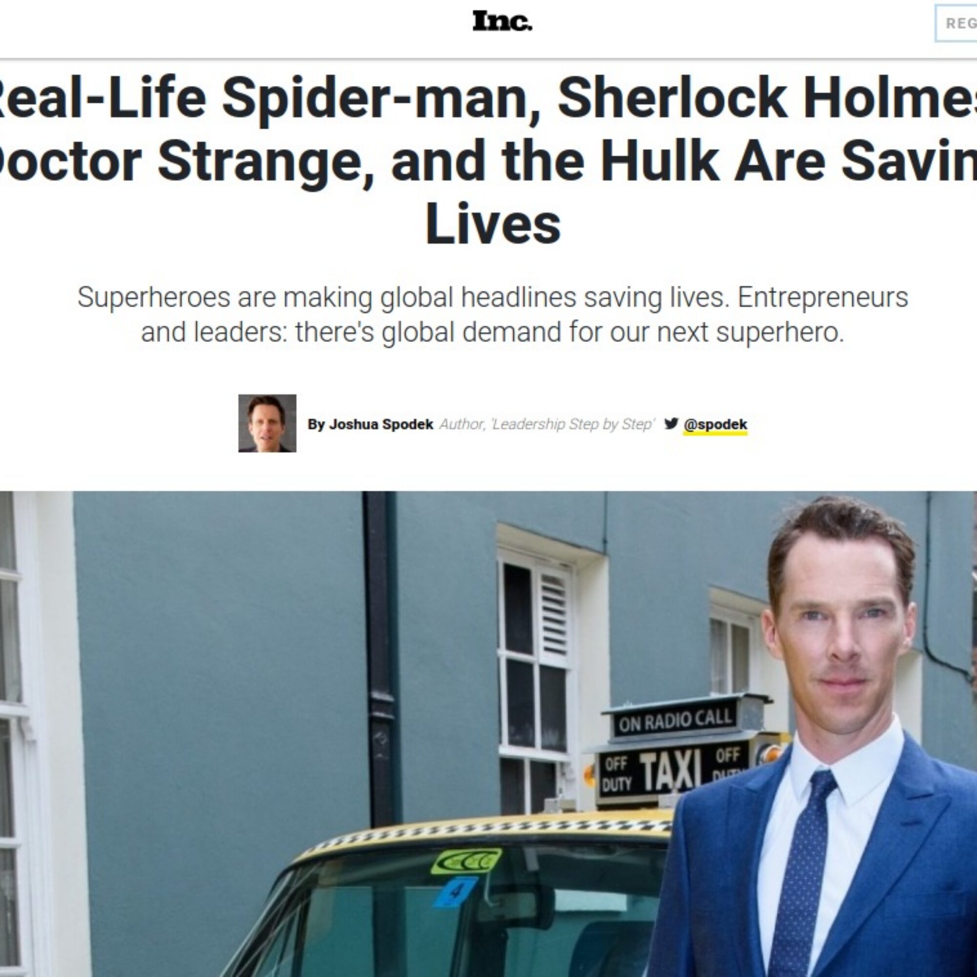 Real-Life Spider-man, Sherlock Holmes, Doctor Strange, and the Hulk Are Saving Lives