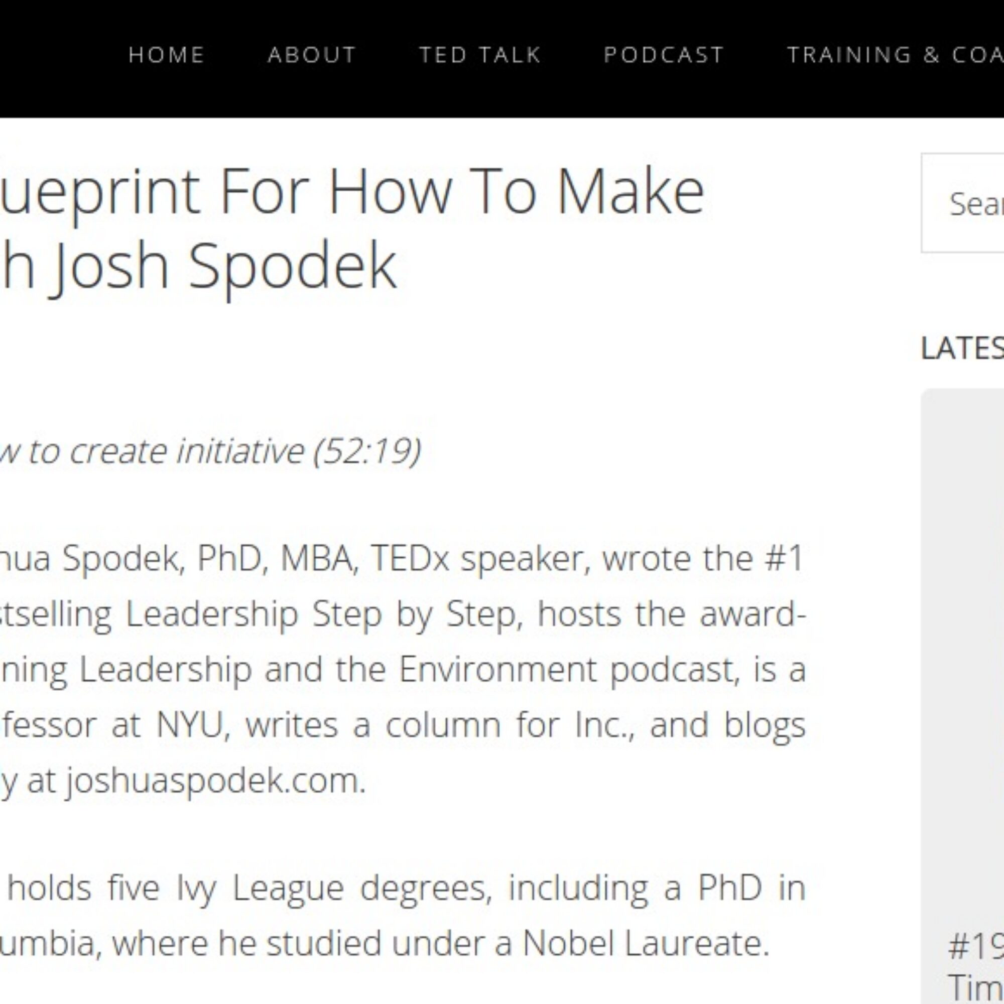 The Success Through Failure Podcast on my new book, Initiative