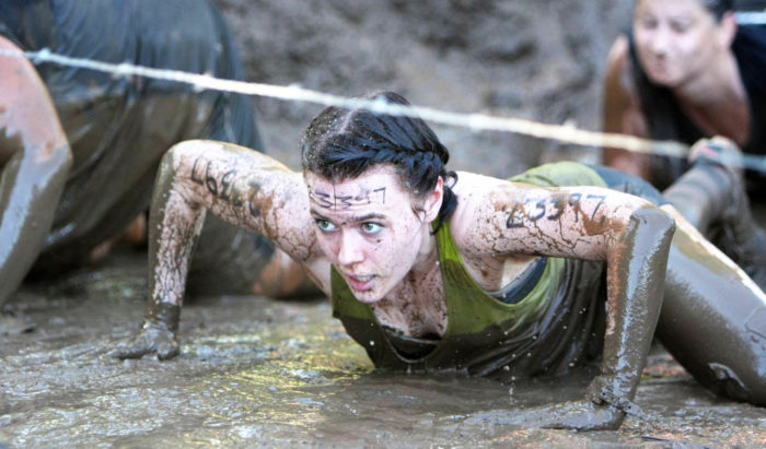 crawling through mud