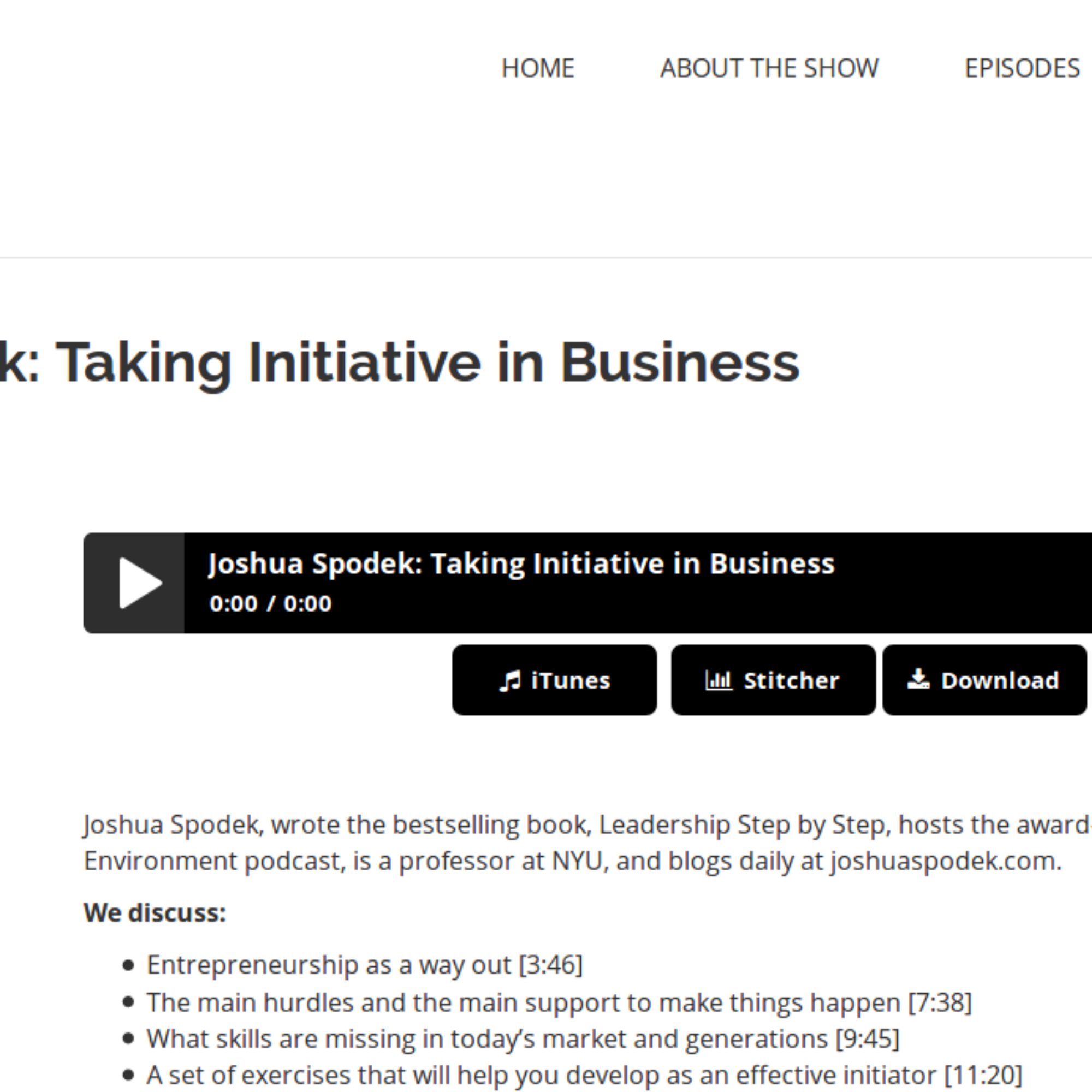 Why take initiative in business? Hear me on Smashing the Plateau