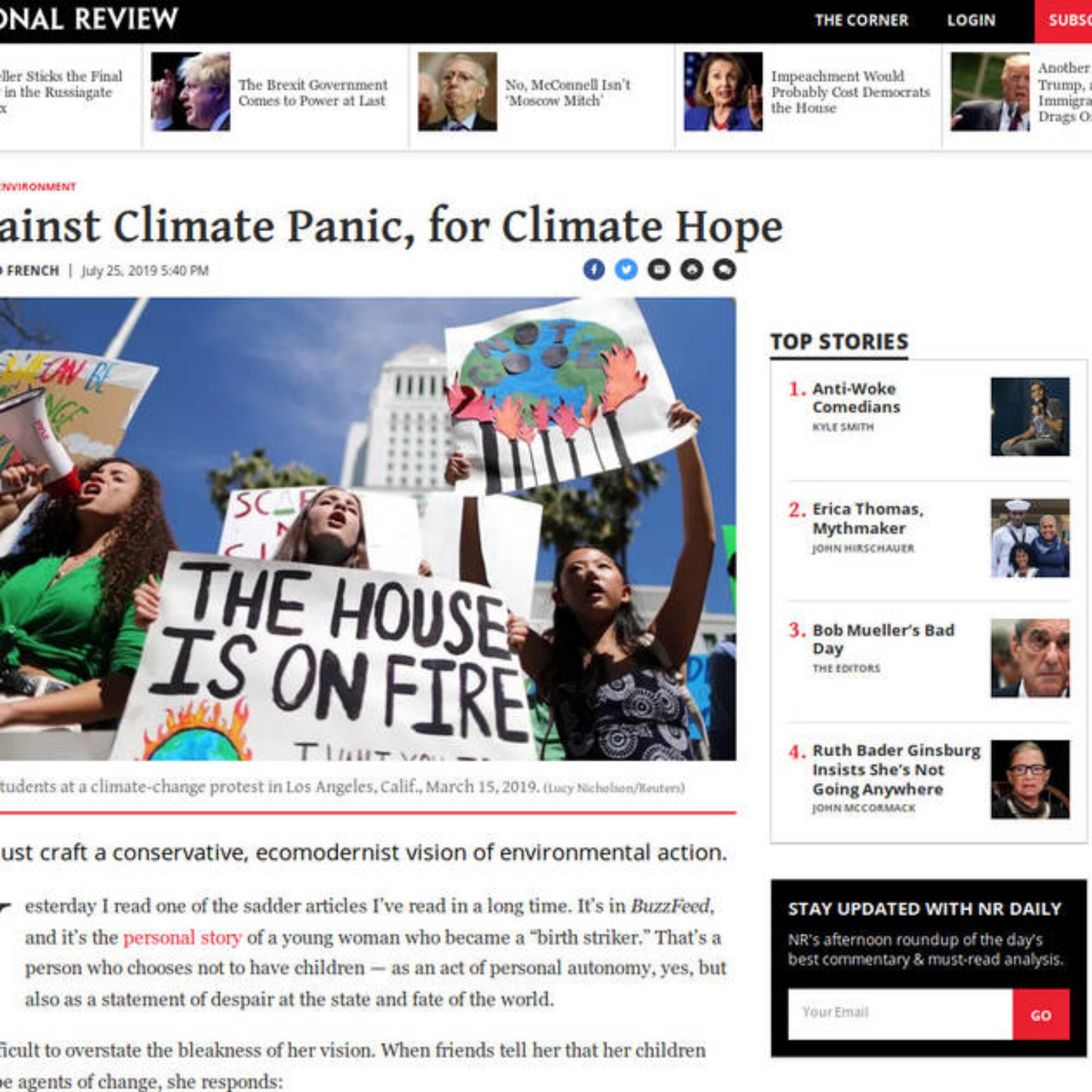 Your Daily Environment, Day 005, National Review, July 26, 2019