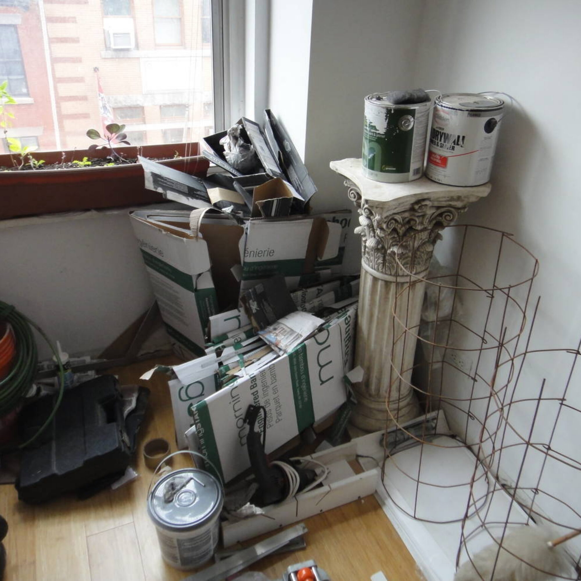 My trash from redoing the floor