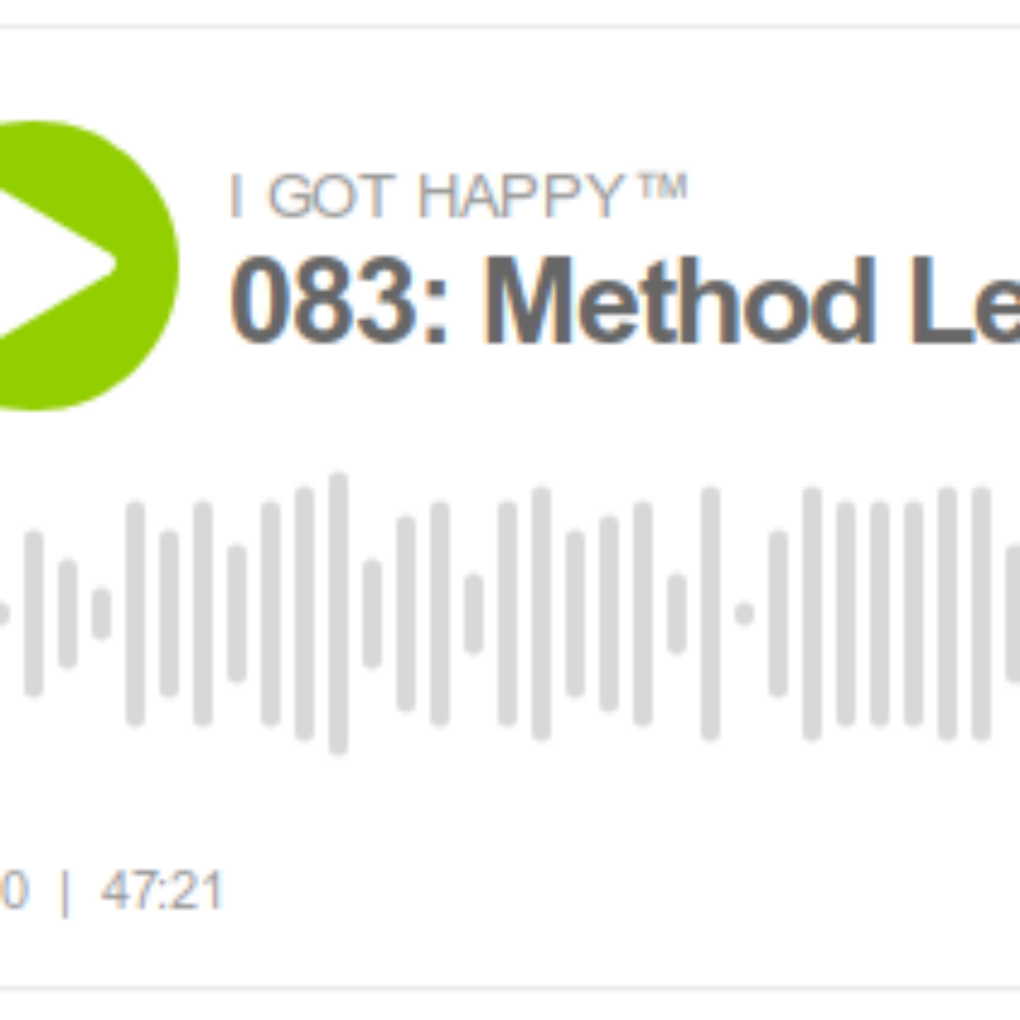 Dr. PelÃ¨ hosted me on the I GOT HAPPY podcast!