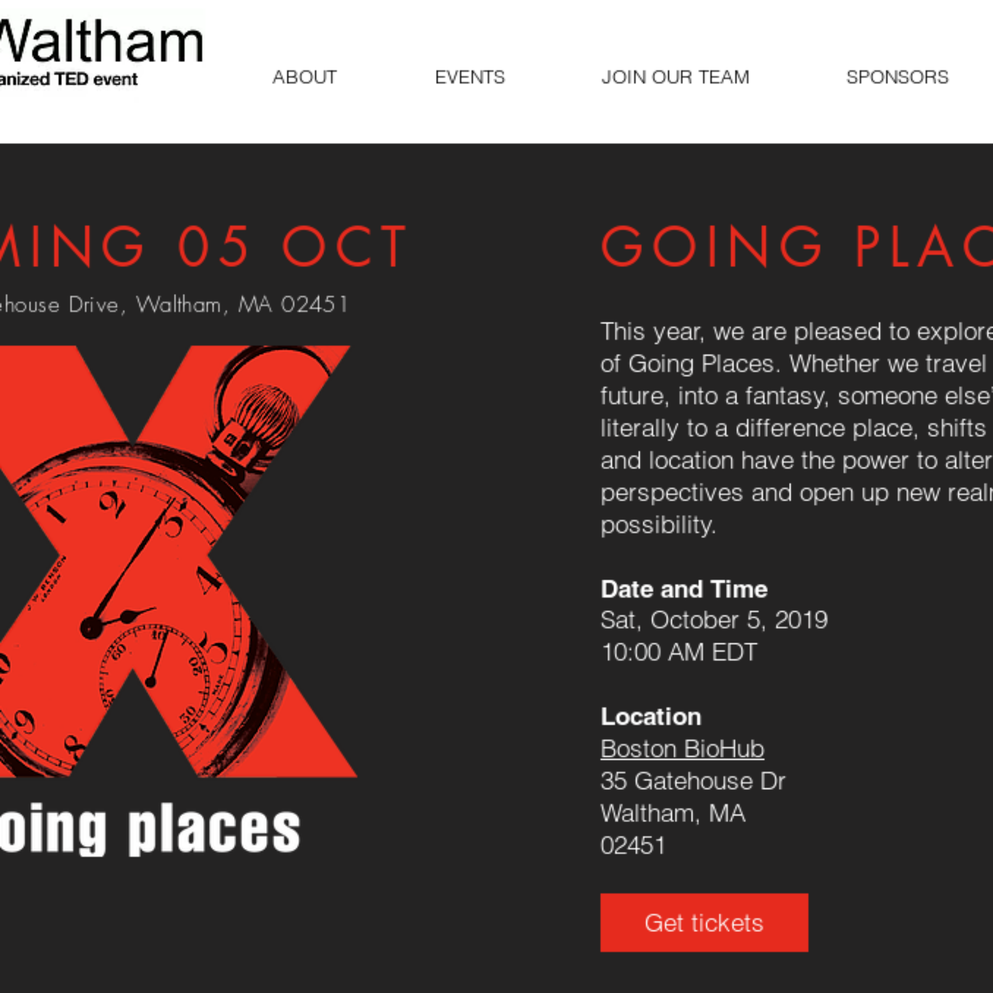 See me at TEDxWaltham, Saturday October 5 near Boston