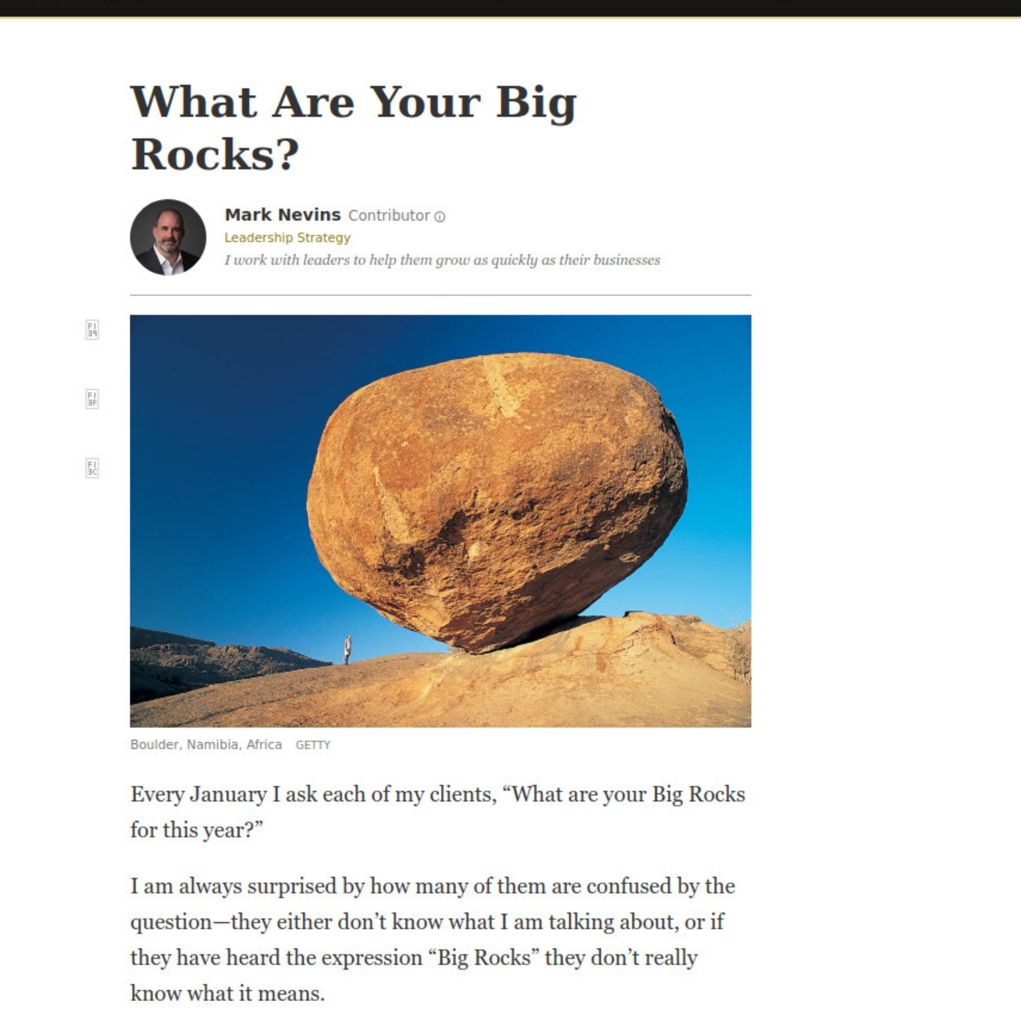 Forbes, Faherty, a blog award, and other media mentions