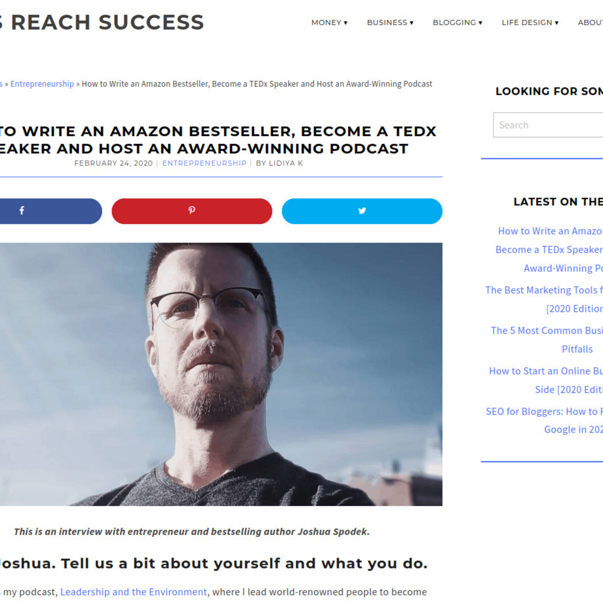 See my interview in the Let’s Reach Success blog