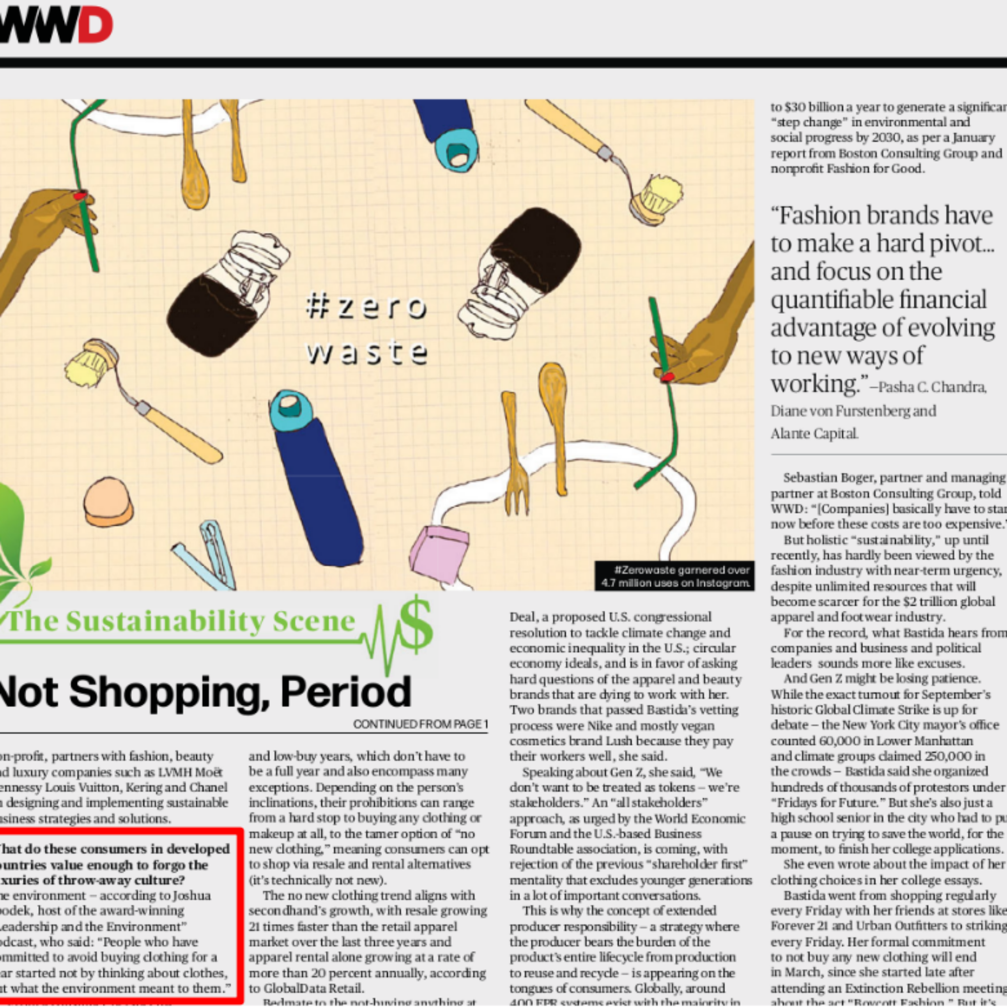 The fashion world is noticing buying less
