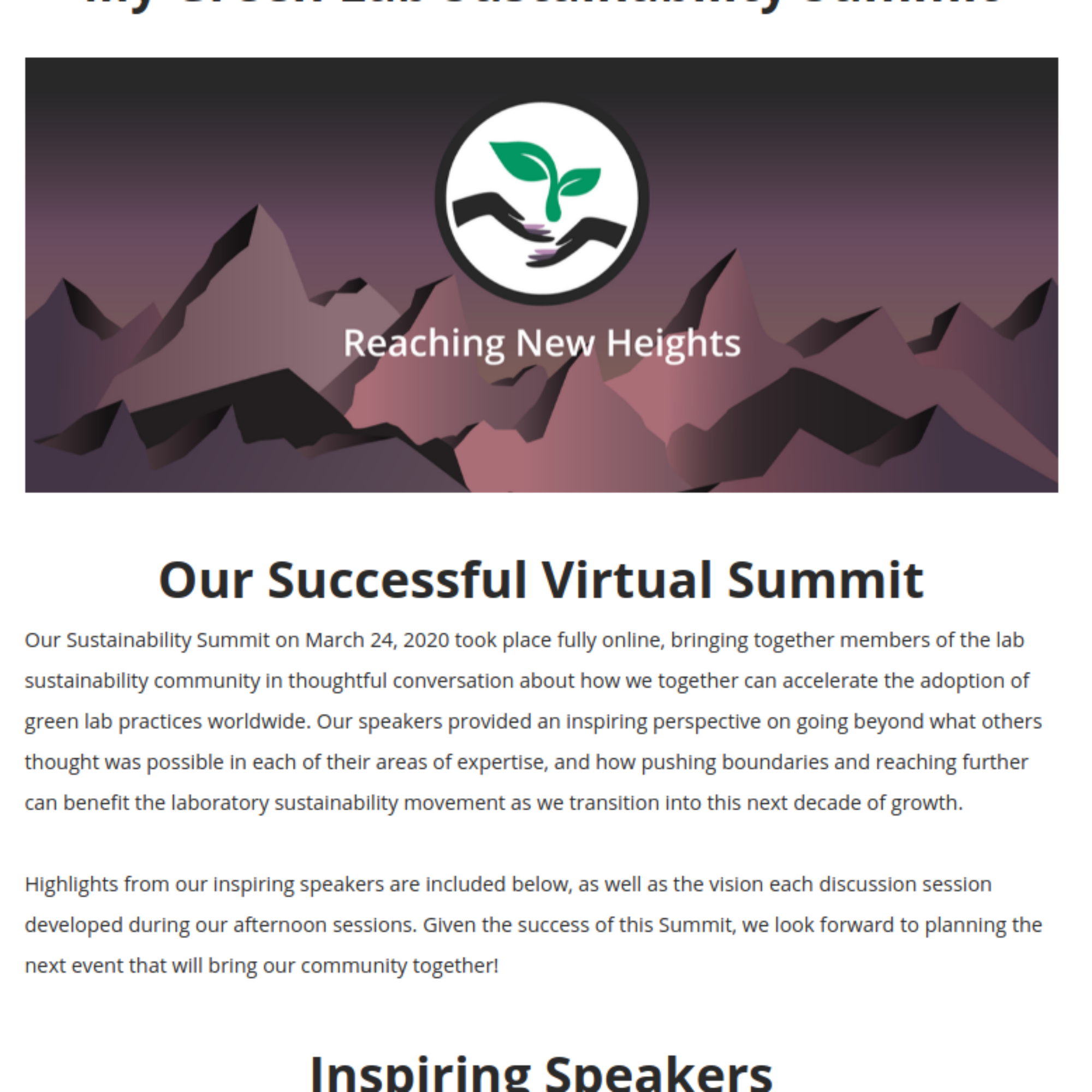 My keynote at My Green Lab’s Sustainability Summit (Sneak preview of my third TEDx talk)