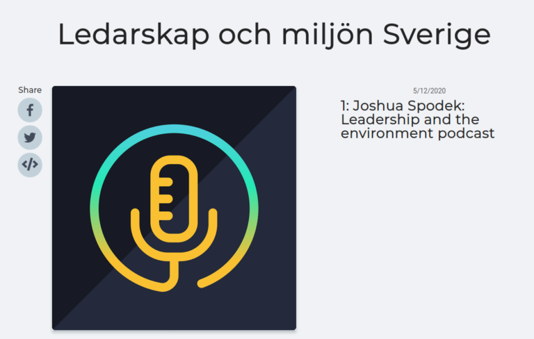 374: Andreas Larsson, part 1: Leadership and the Environment Sweden