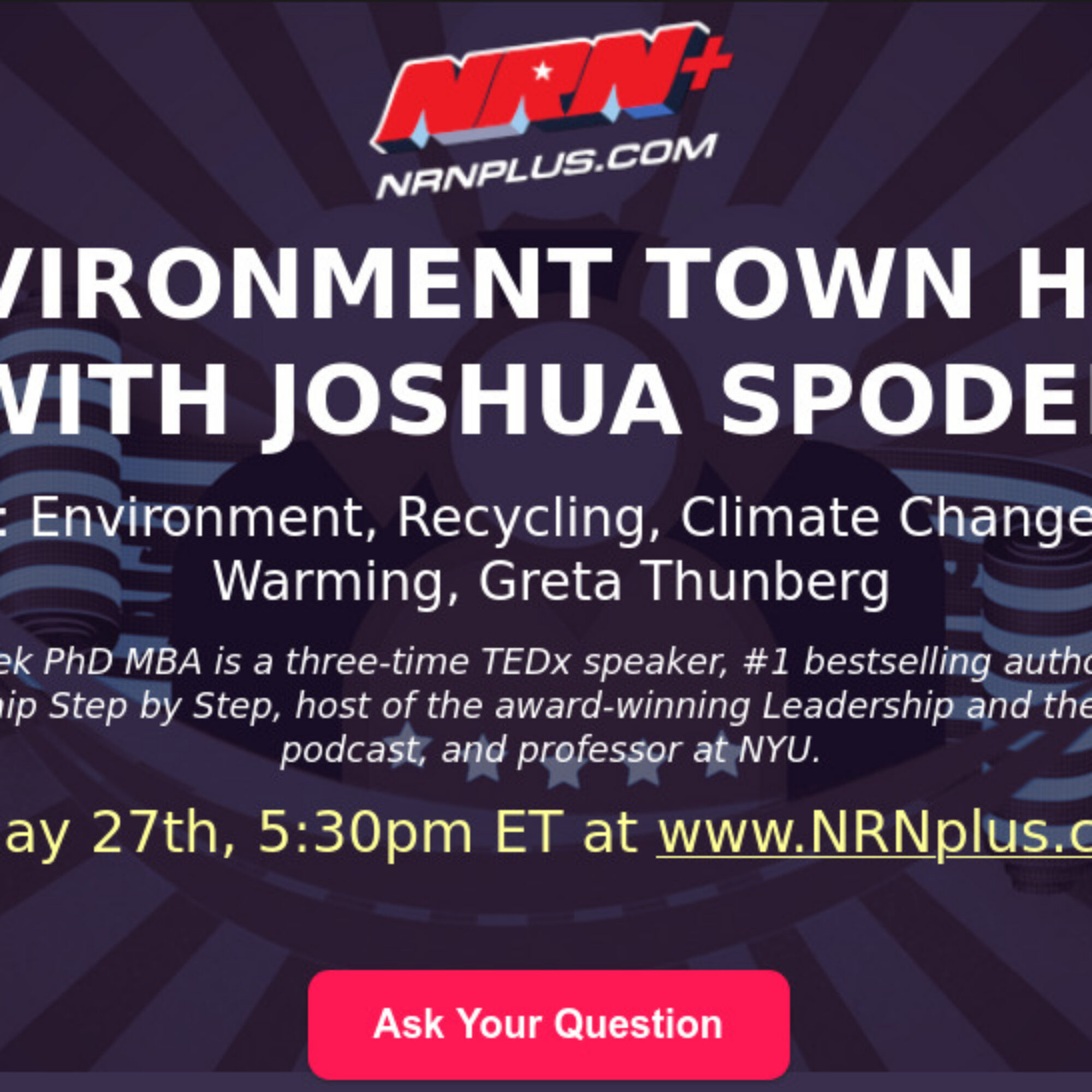 The New Right Network hosted me for its Environment Town Hall. Watch the Video.