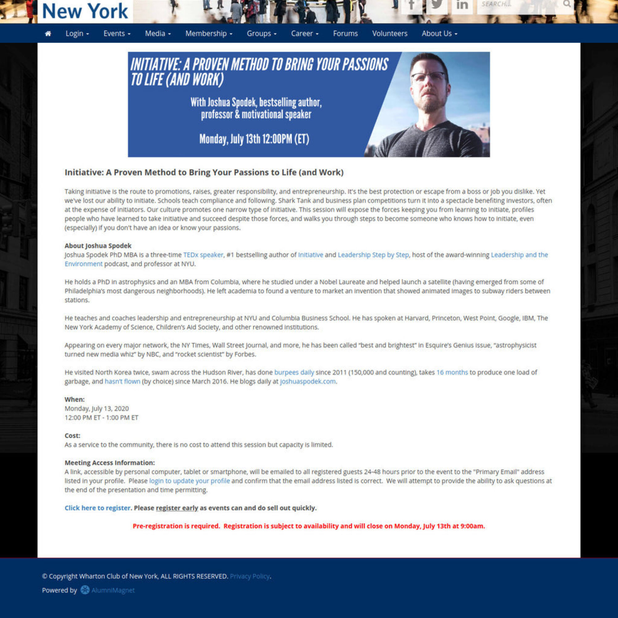 See my webinars on Initiative to Wharton and U. of Chicago Business School alumni.