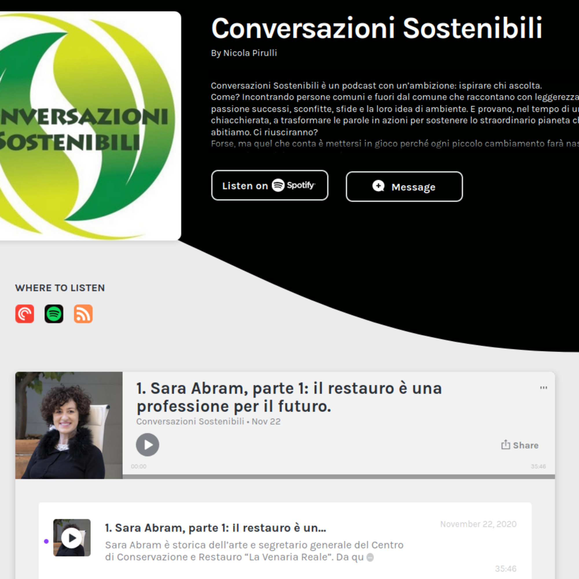 ANNOUNCING: From Italy, a new offshoot of the Leadership and the Environment podcast!