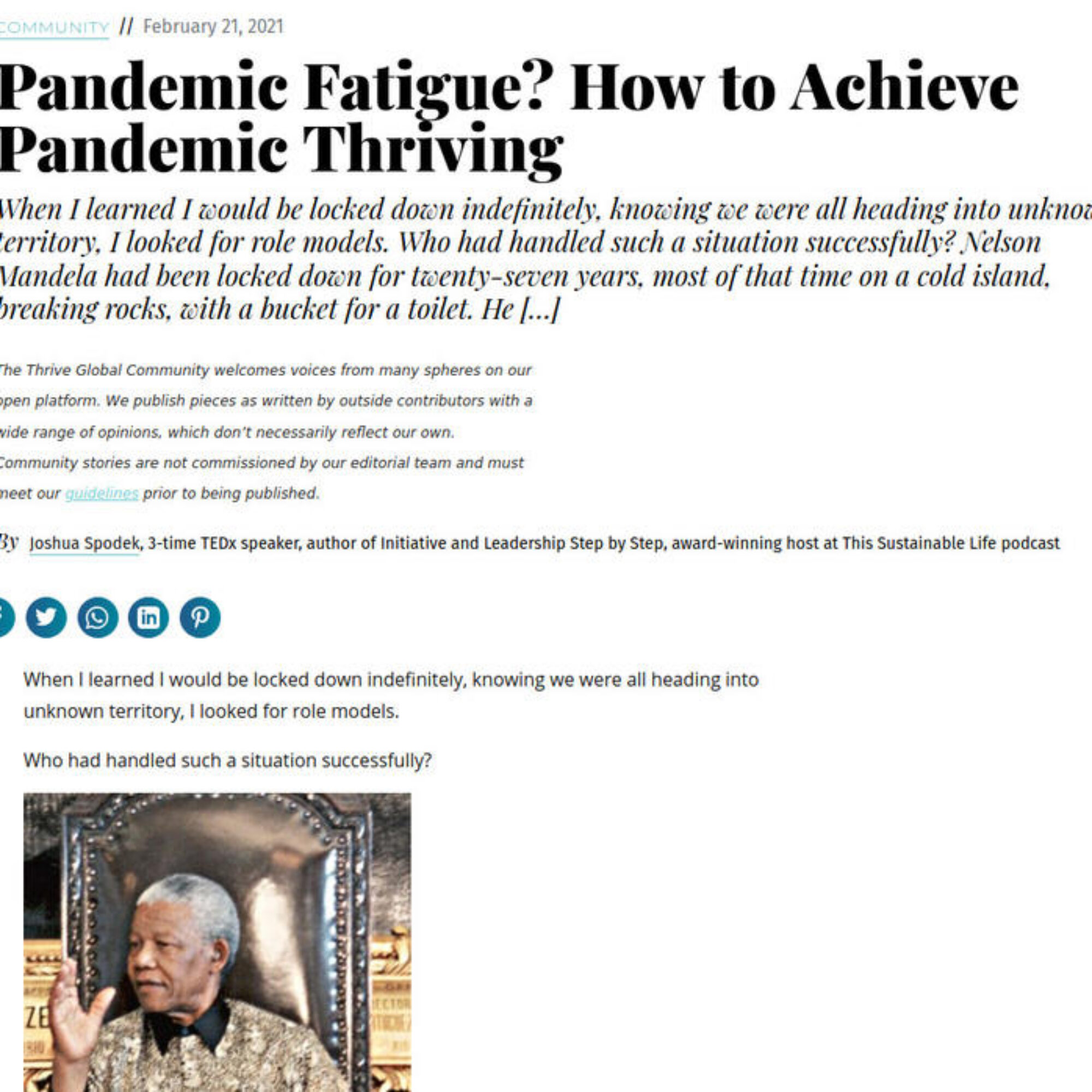 Pandemic Fatigue? How to Achieve Pandemic Thriving