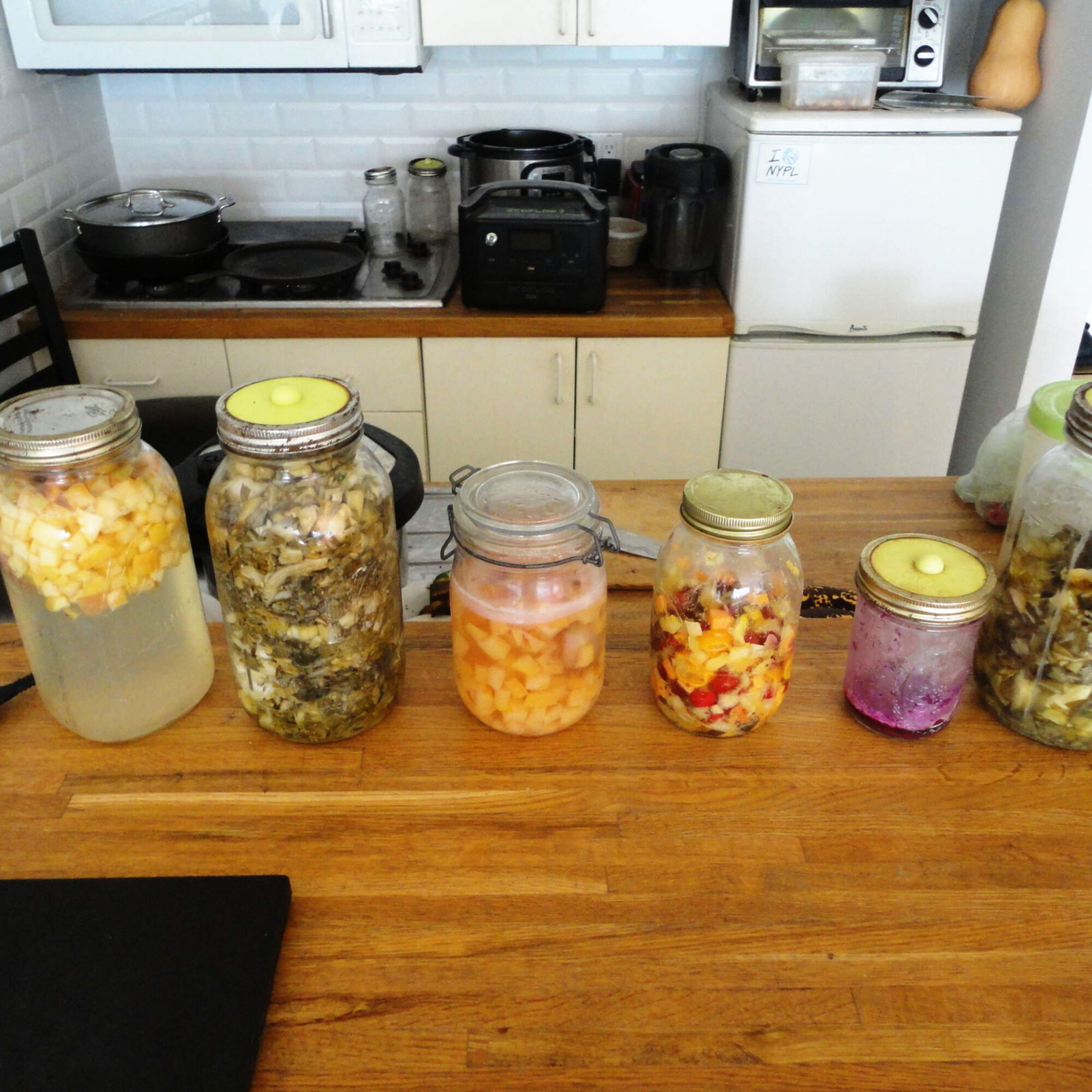 I blew up a jar fermenting chutney, which got all over my ceiling