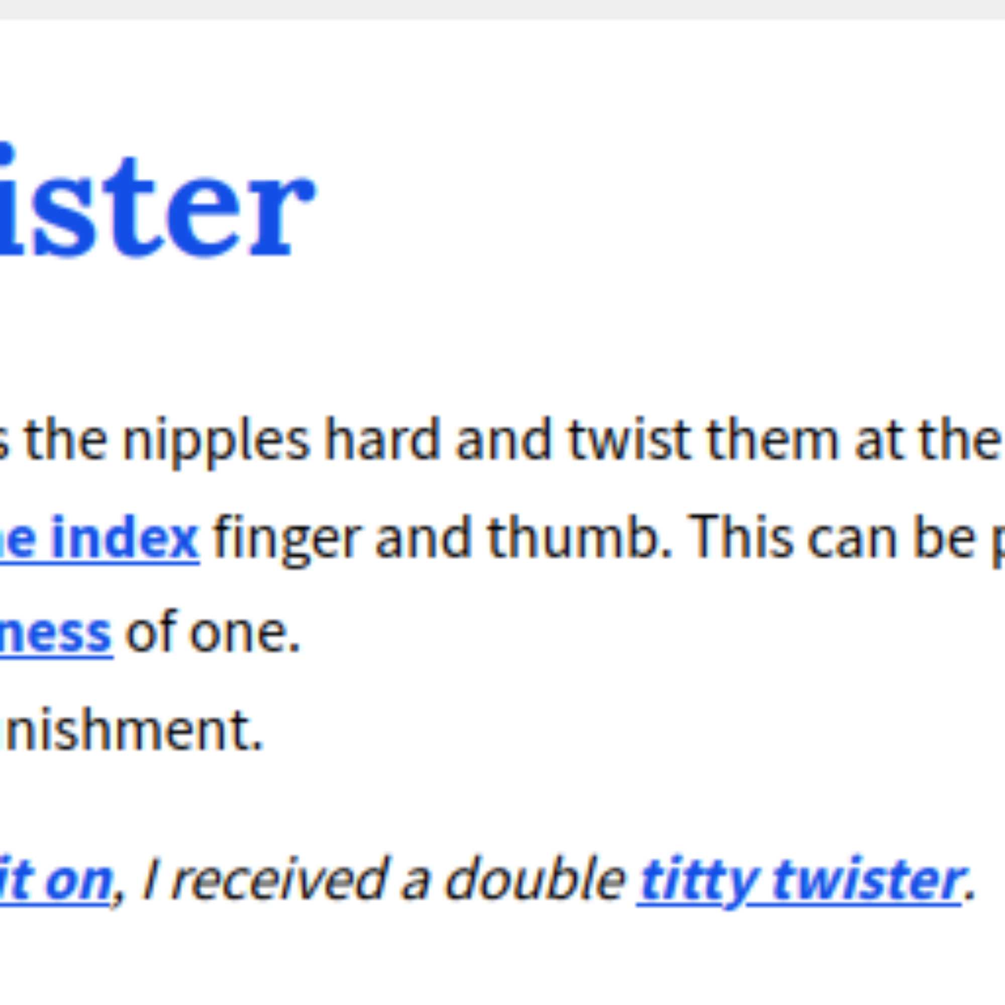 “Titty twister”
