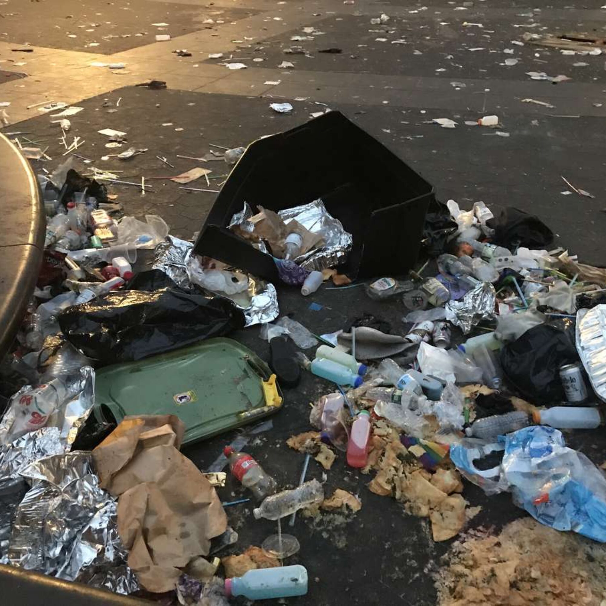 On when I should stop picking up litter in Washington Square Park