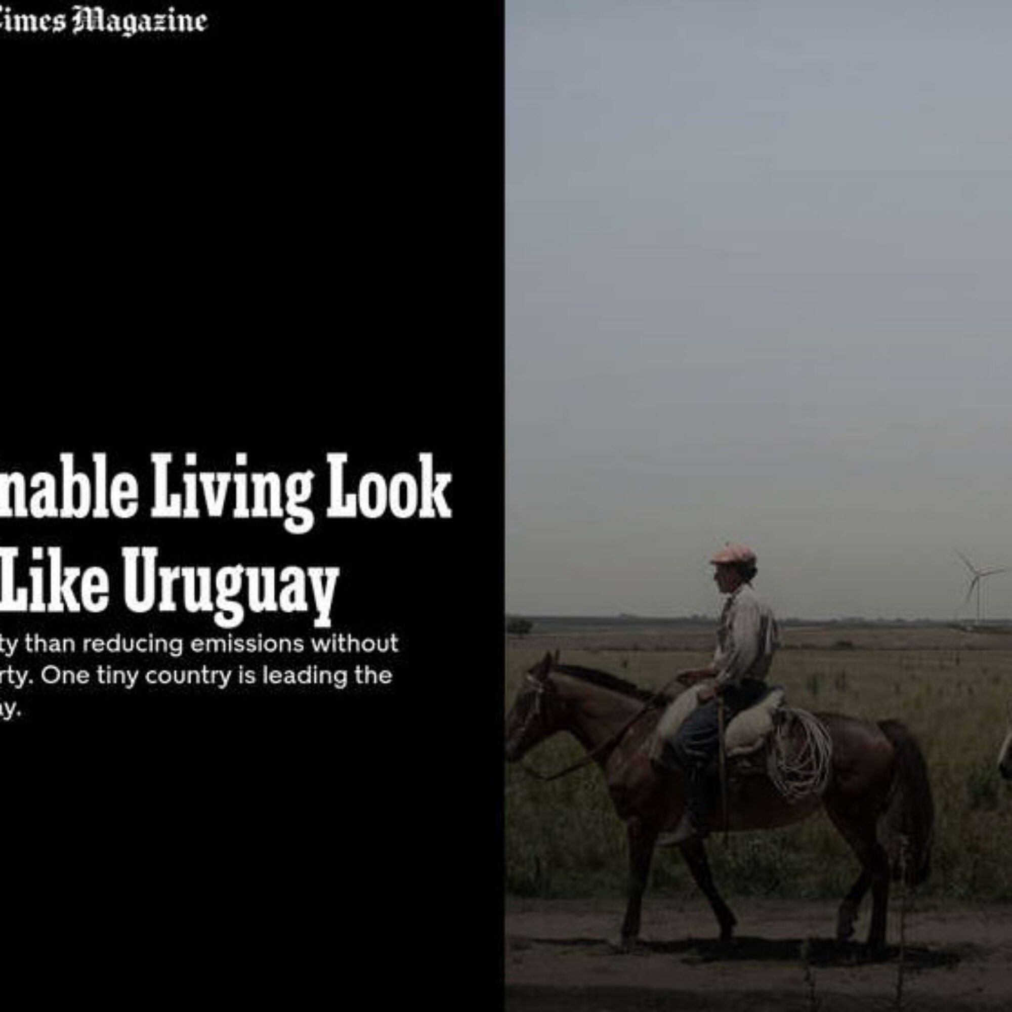 I act more like Uruguay’s President than the average American, environmentally, according to the NY Times