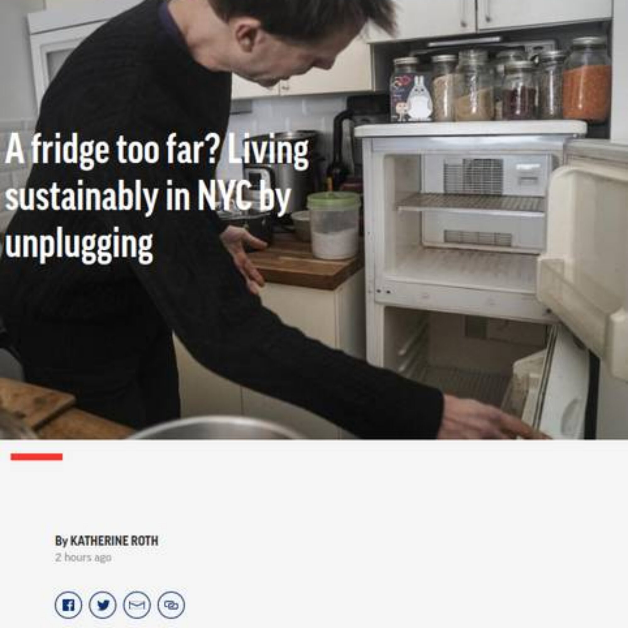 A comment on refrigeration and freezing to a zero-waste blog