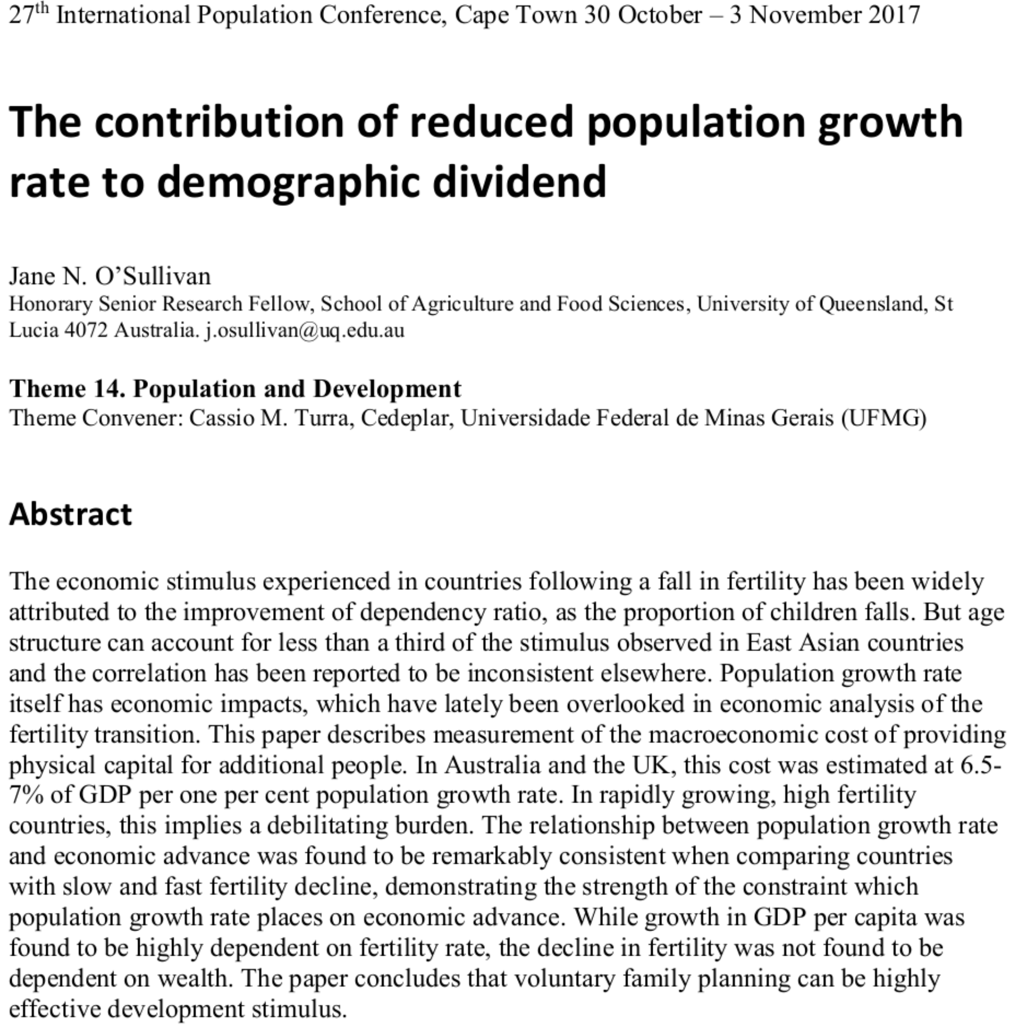 Another case where people see the problem as a solution, so keep stepping on the gas: Population Growth