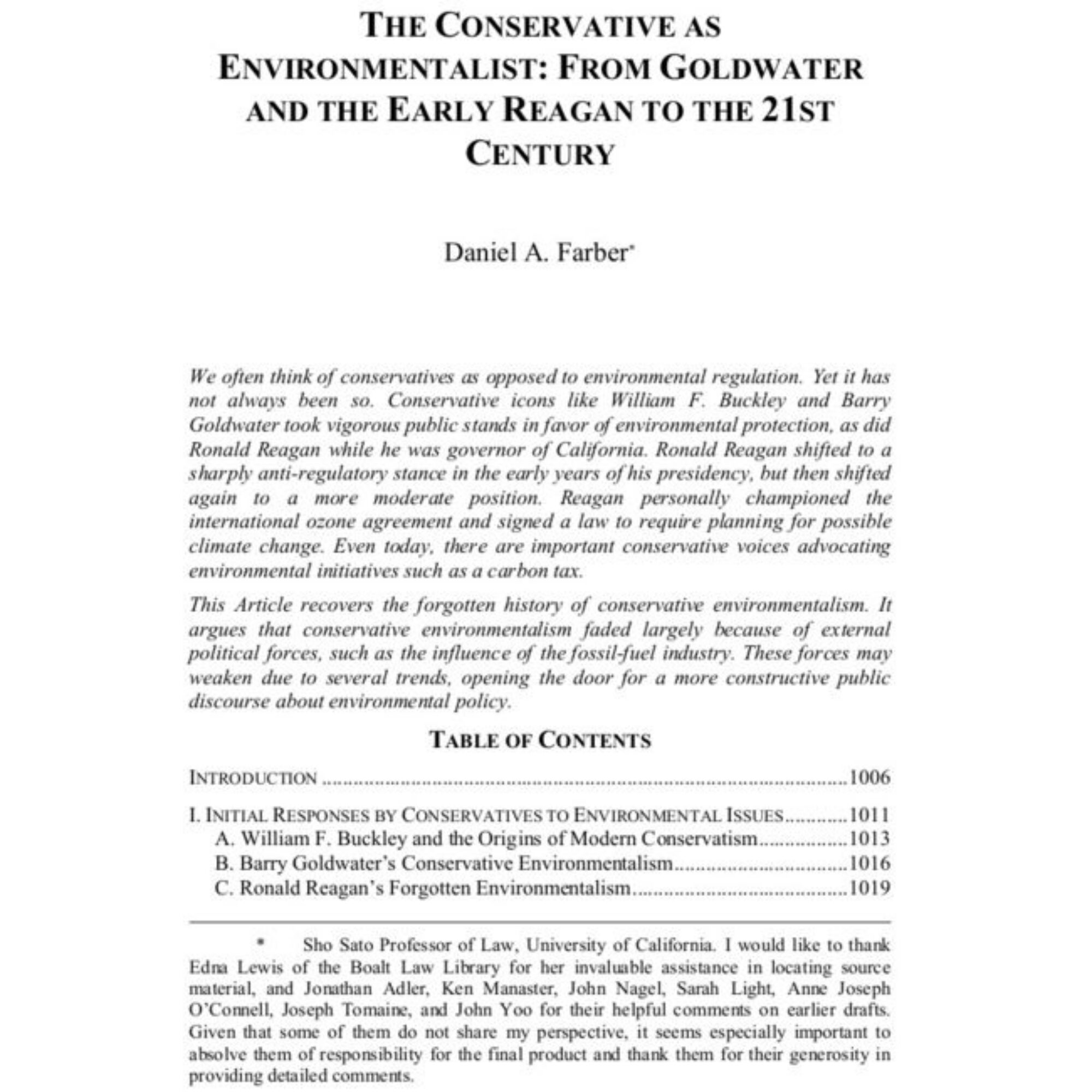 This week’s selected media: The Conservative as Environmentalist: From Goldwater and the Early Reagan to the 21st Century; The Text and Context of “Enough and as Good”: John Locke as the Foundation of an Environmental Liberalism; Ayn Rand videos