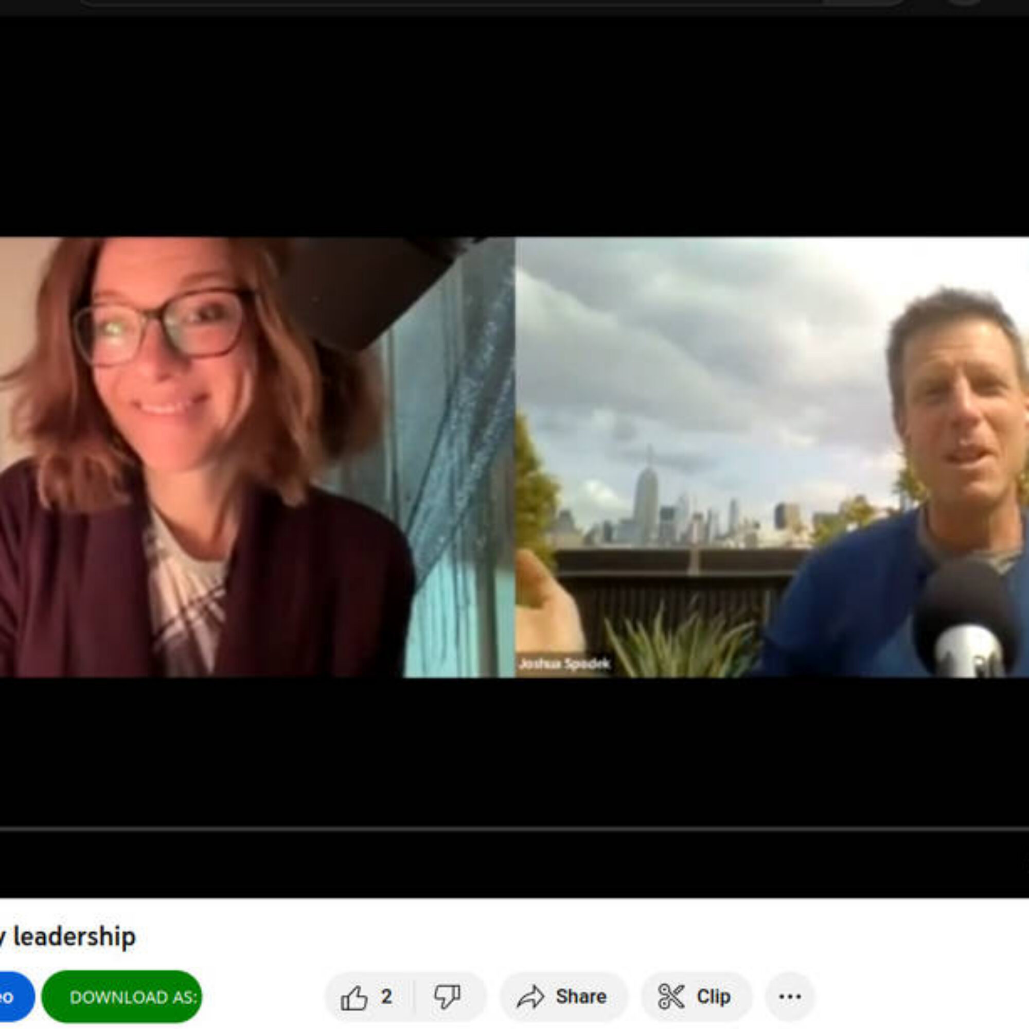 Watch my first livecast on sustainability leadership with Evelyn Wallace
