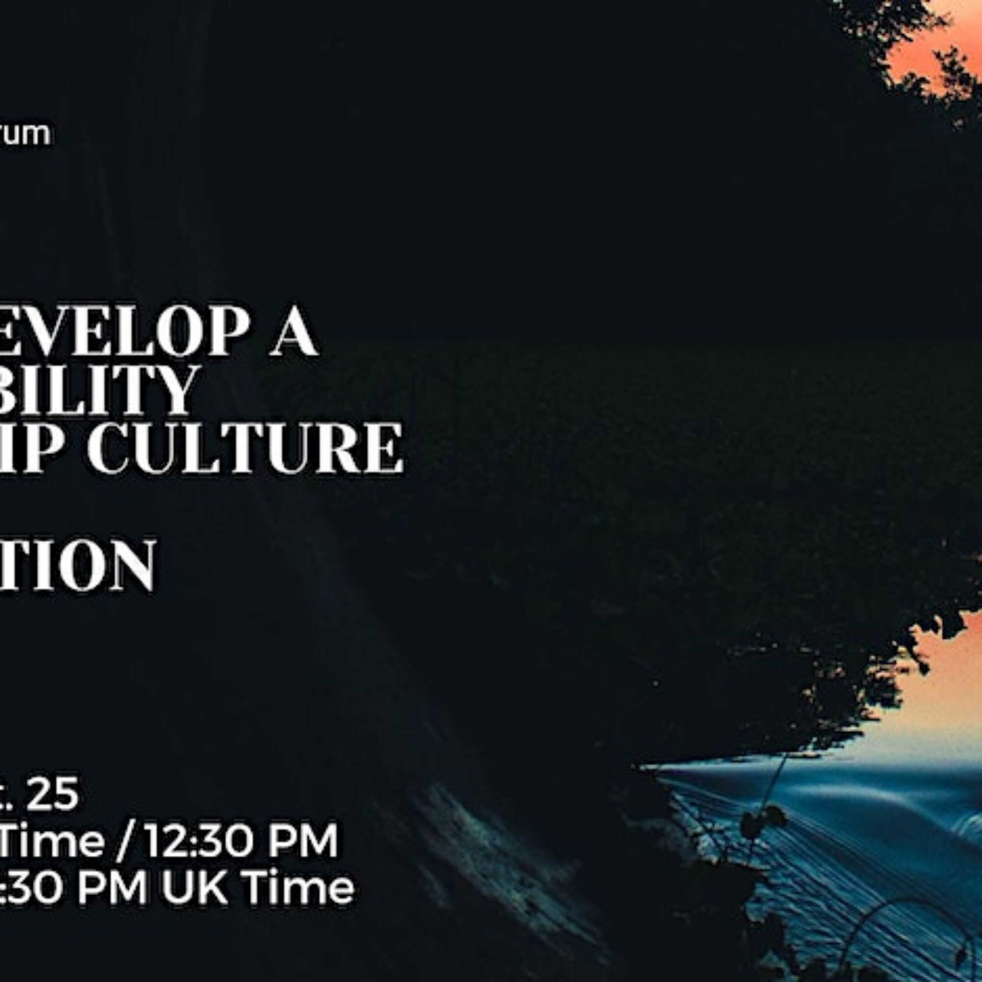 Watch me moderate a panel on Developing a Sustainability Leadership Culture, October 25
