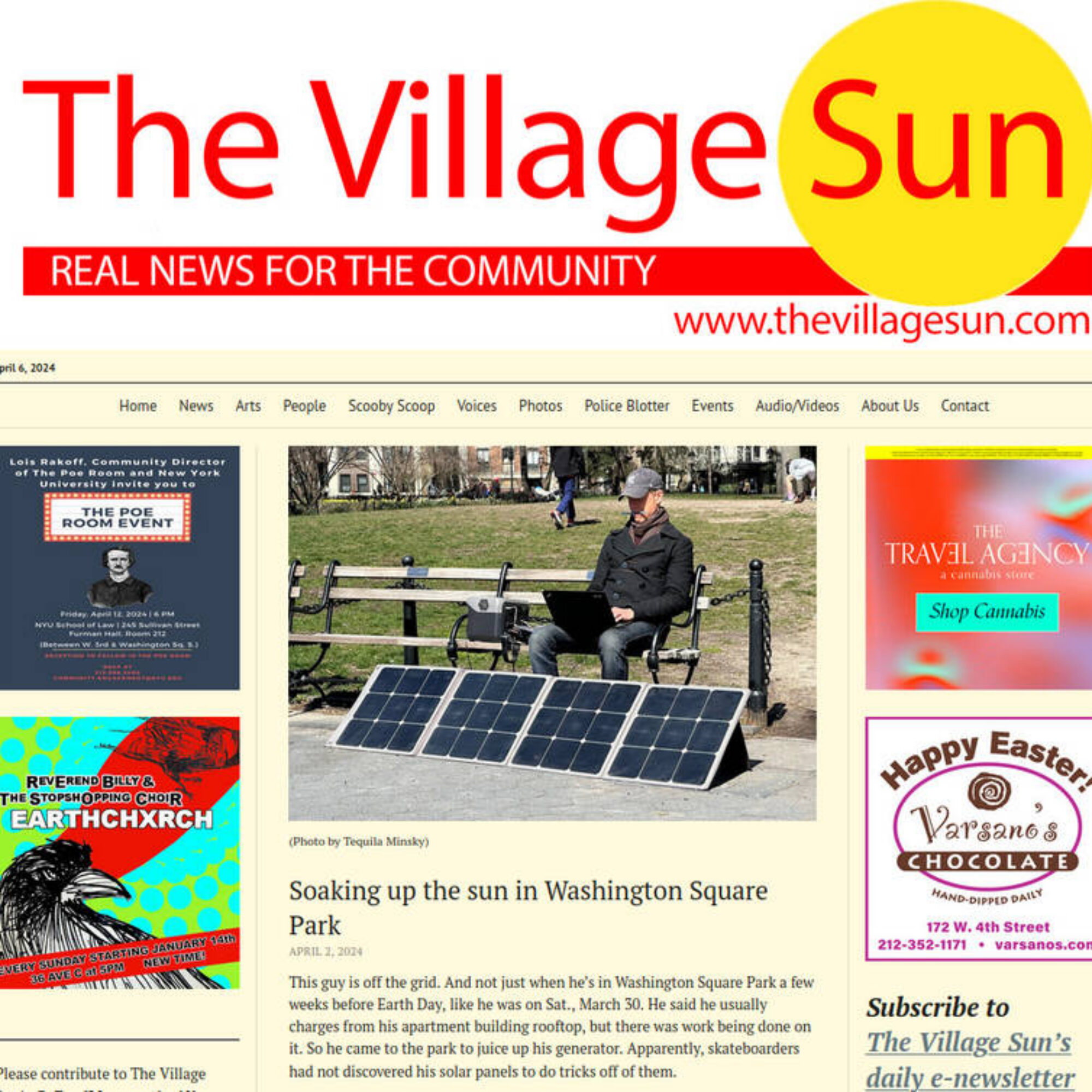 First media coverage of me charging in Washington Square Park (that I know of)