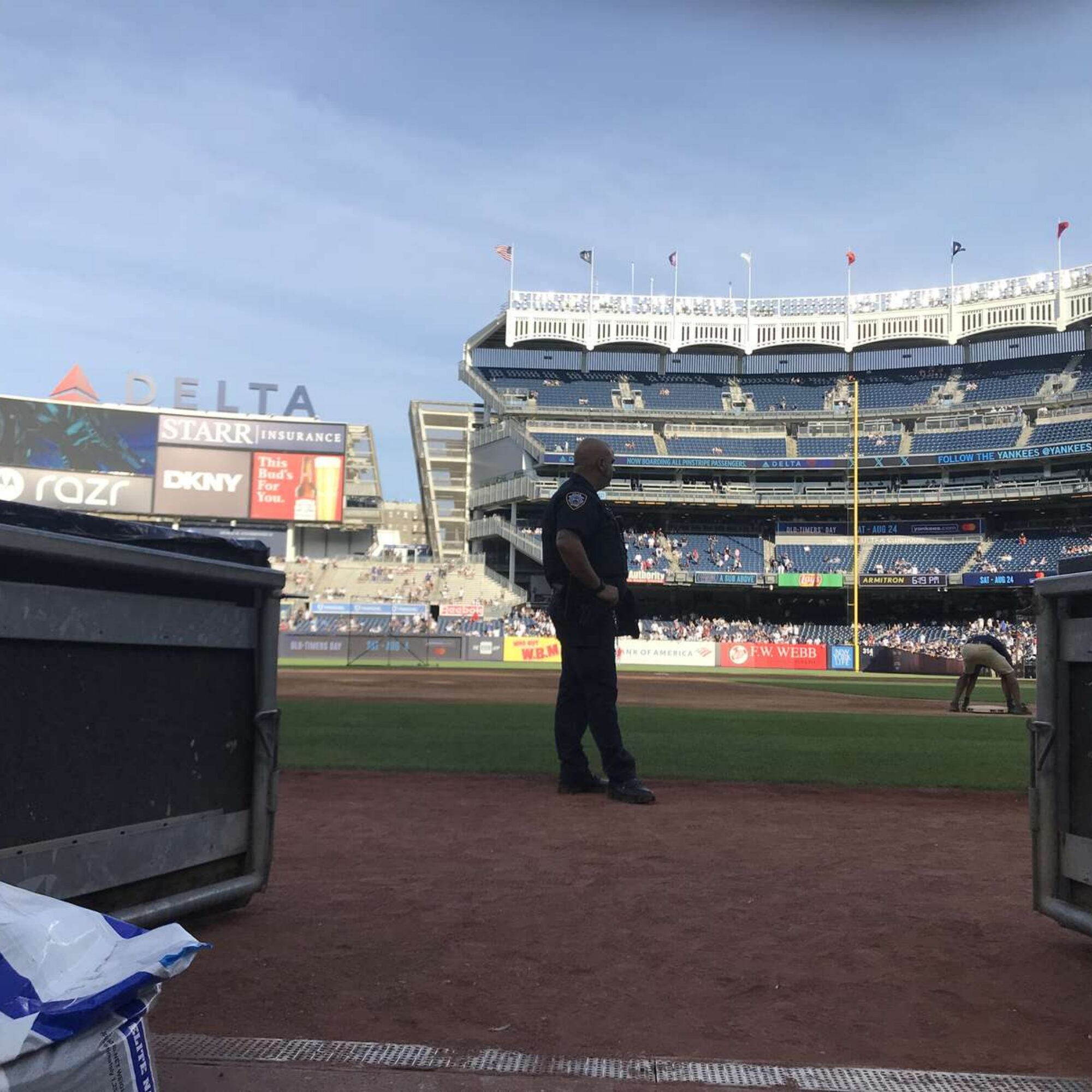 Invited on the field at Yankee Stadium with my family (thank you Brent Suter!)