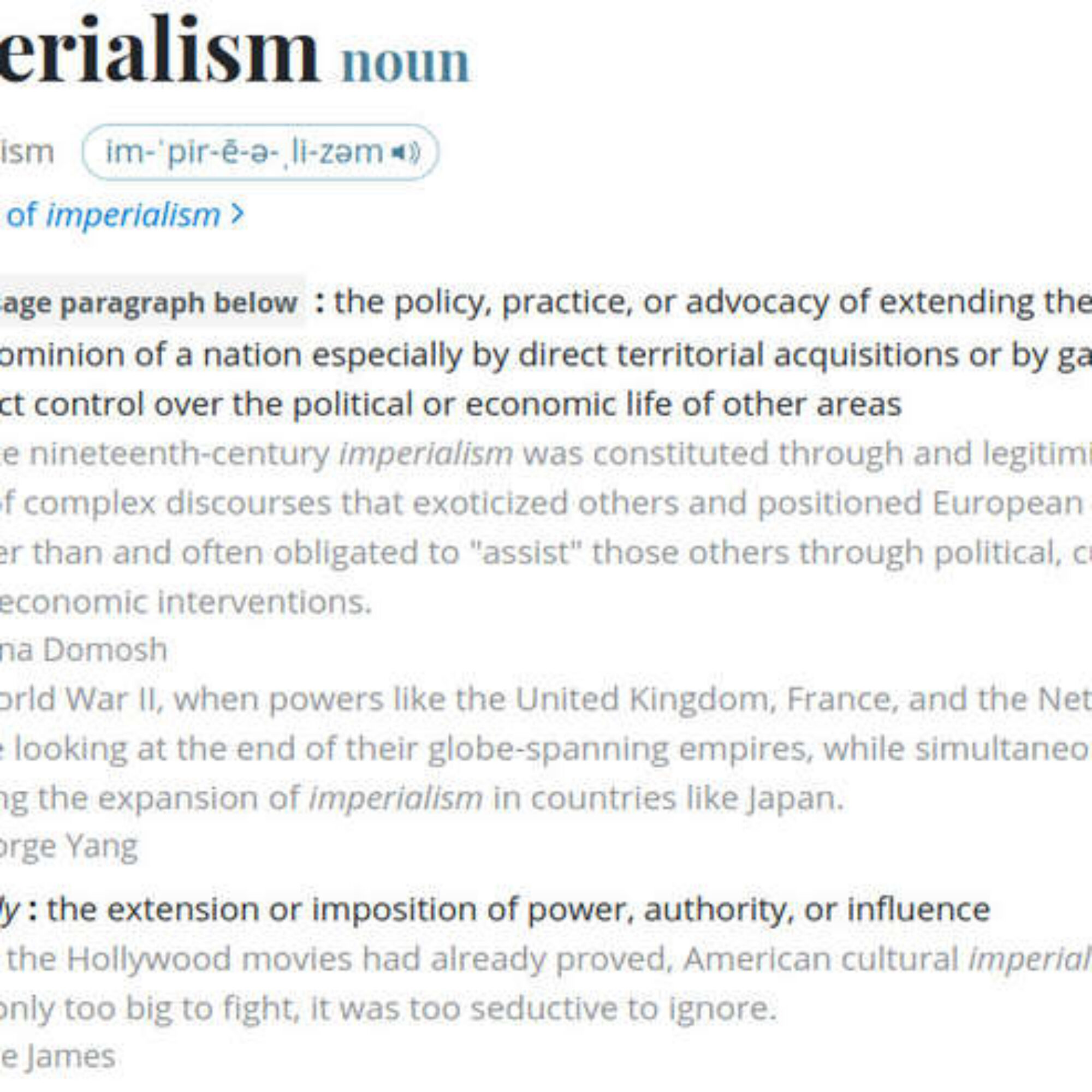 Disposable means imperialist. So does polluting.