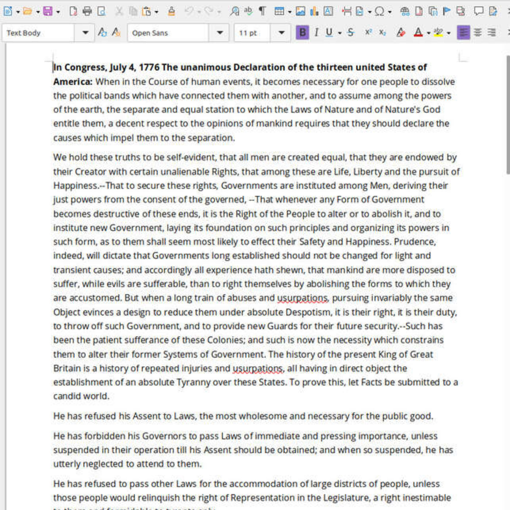 I love how hurting others less (ie living more sustainably) teaches me more about the Declaration of Independence and Constitution.