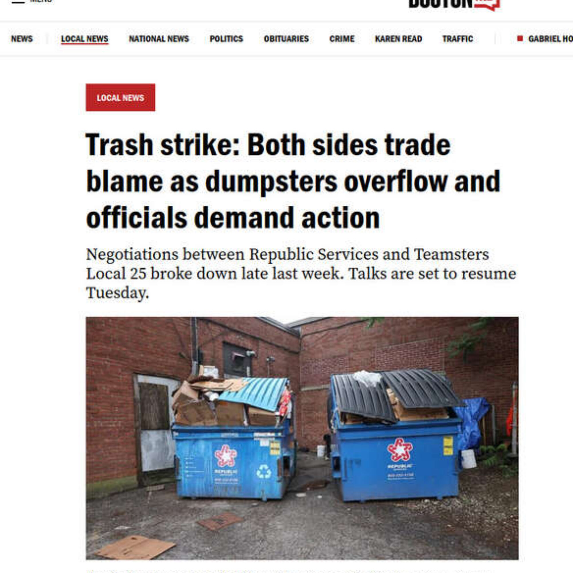 To conservatives and libertarians annoyed at trash strikes: Sanitation systems are socialist. Most of your garbage promotes socialism.