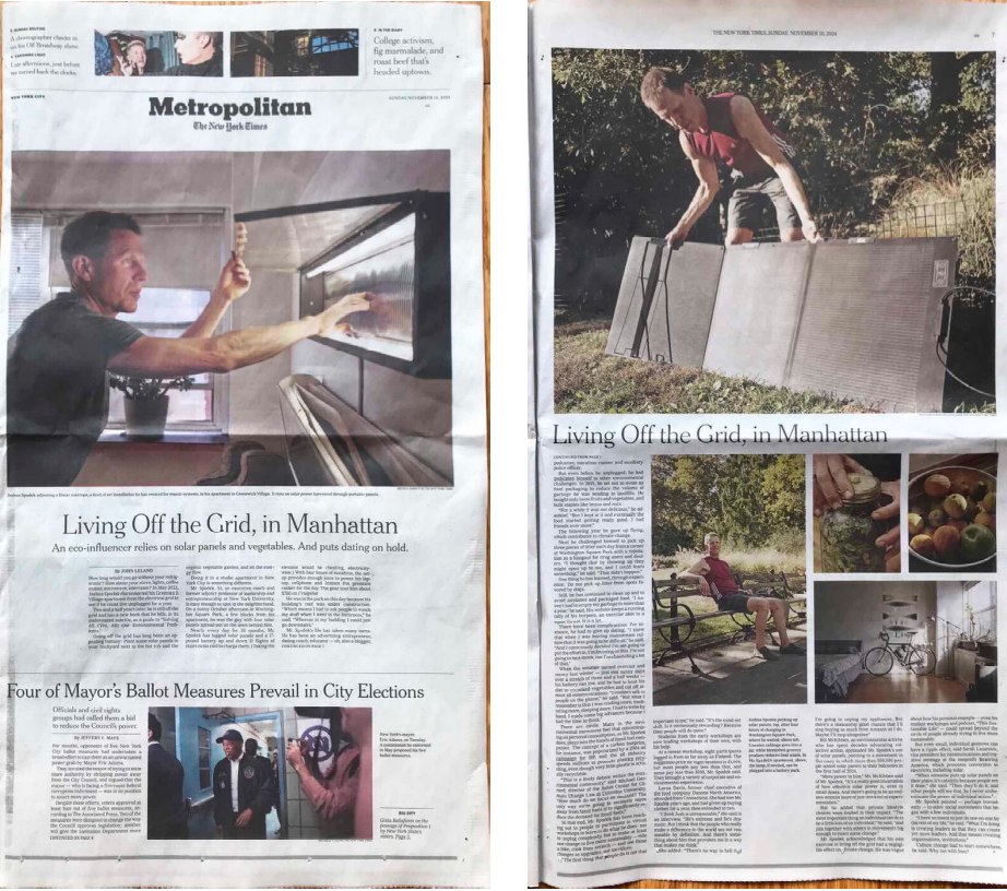 NYTimes Off Grid Both Pages