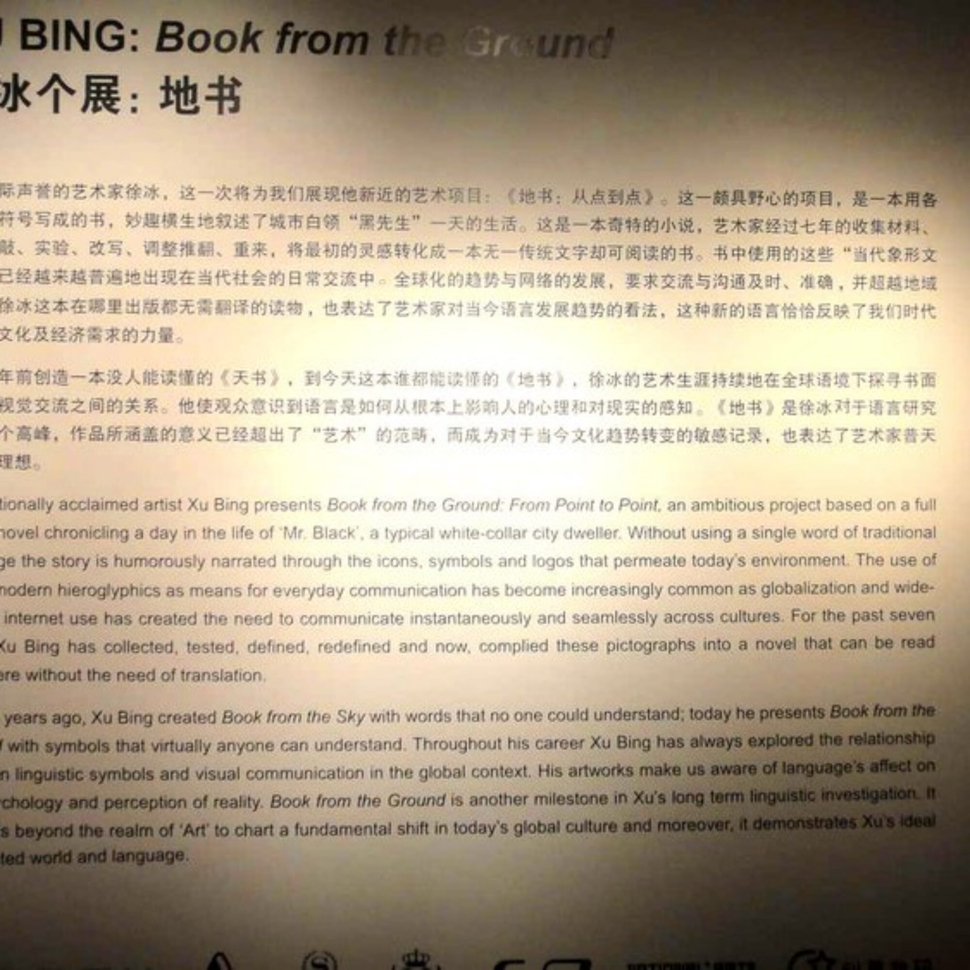 Xu Bing’s gallery show at the Shanghai Gallery of Art