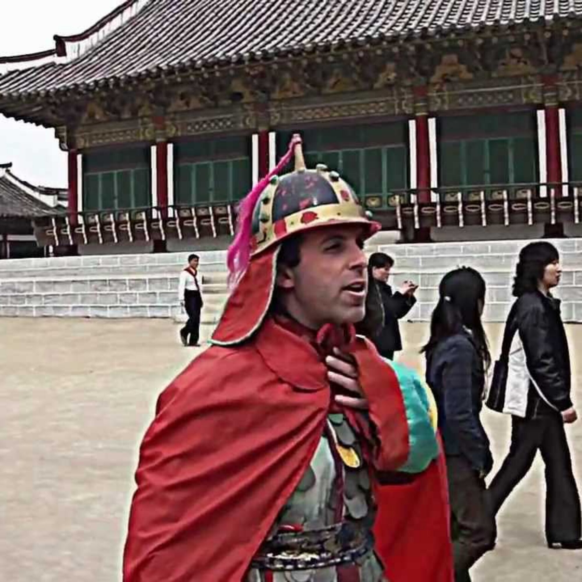 Video: Ben dresses as an ancient Asian warrior on the North Korean movie set