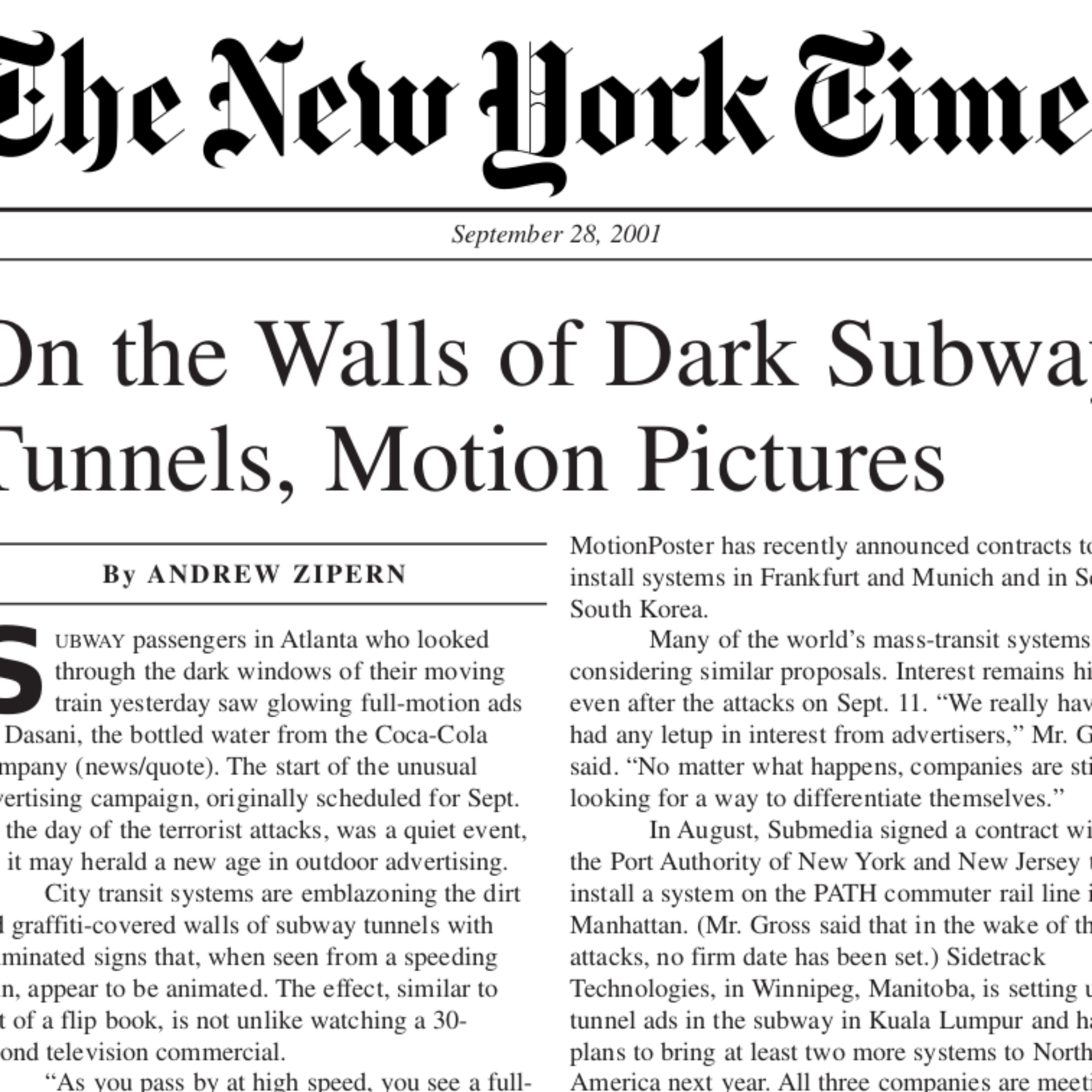 Submedia coverage from a quarter century ago